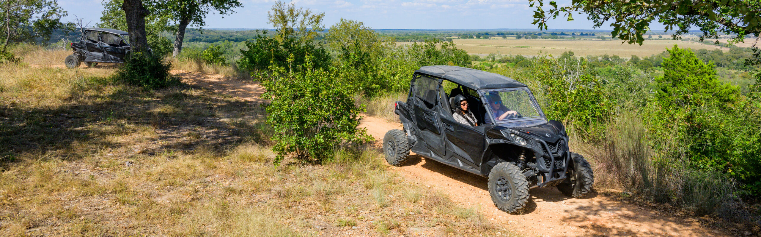 UTVs Driving along the trails at McKinney Roughs Nature Park